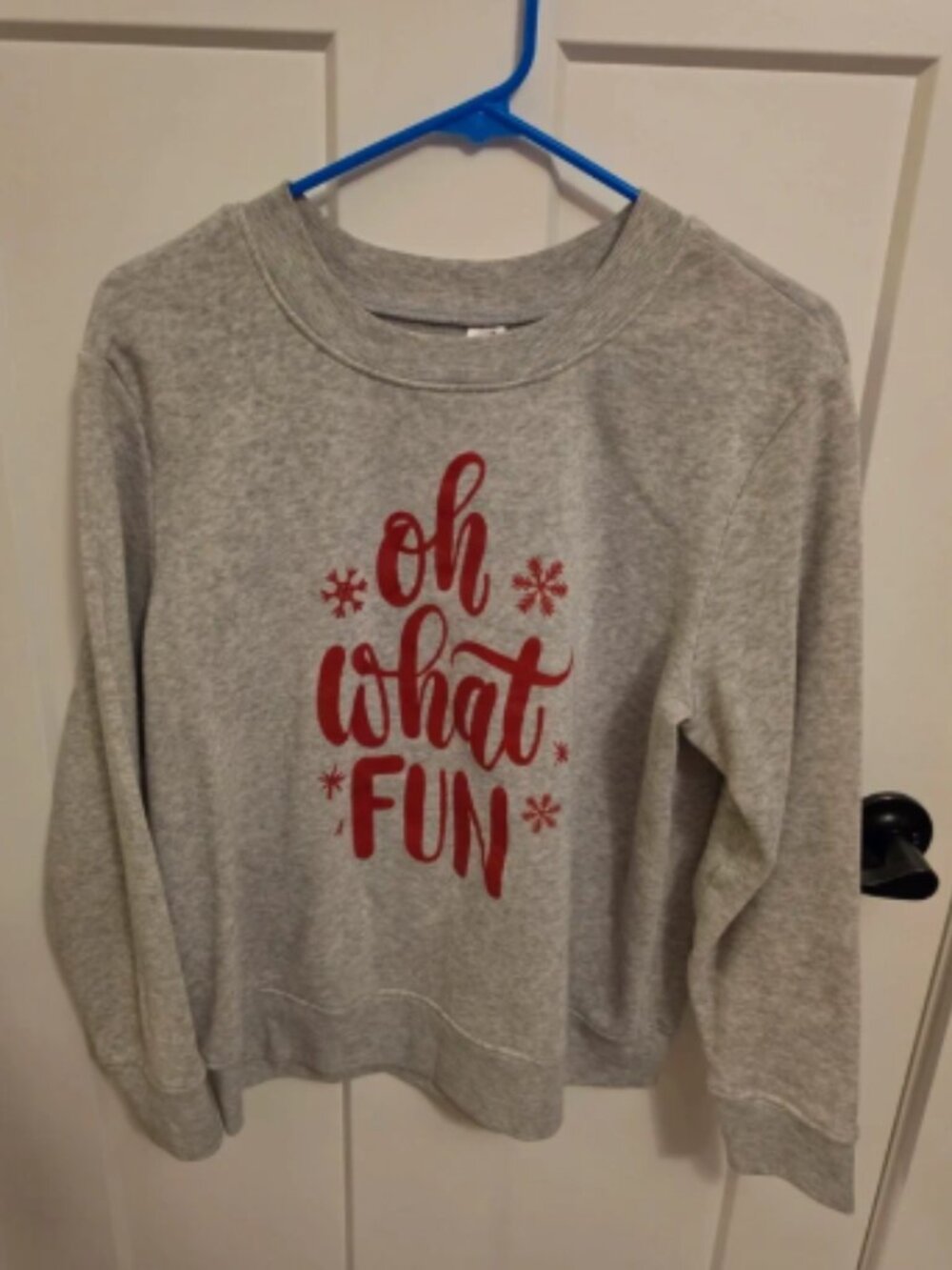 Christmas Holiday Grey Sweatshirt Size L